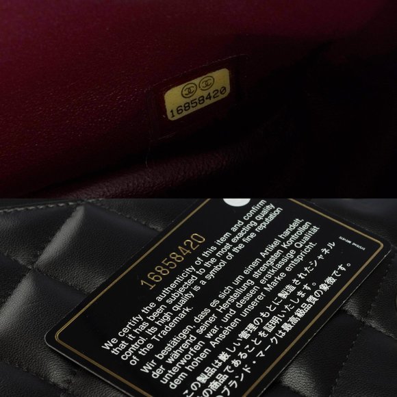 Chanel Timeless Jumbo double flap shoulder bag in black quil - Picture 8 of 13